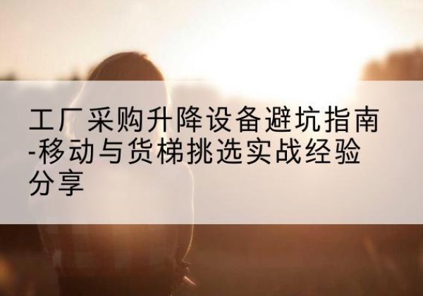 辉县移动式升降机怎么选-工厂采购升降设备避坑指南-移动与货梯挑选实战经验分享